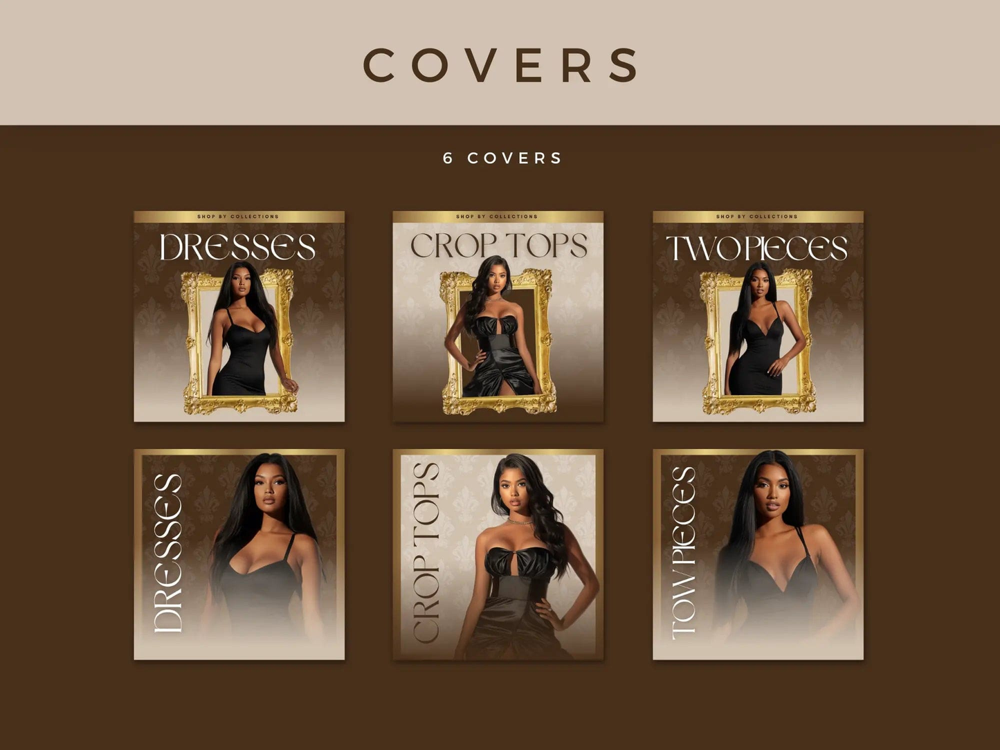 Brown Gold Fashion Website Banners Cover