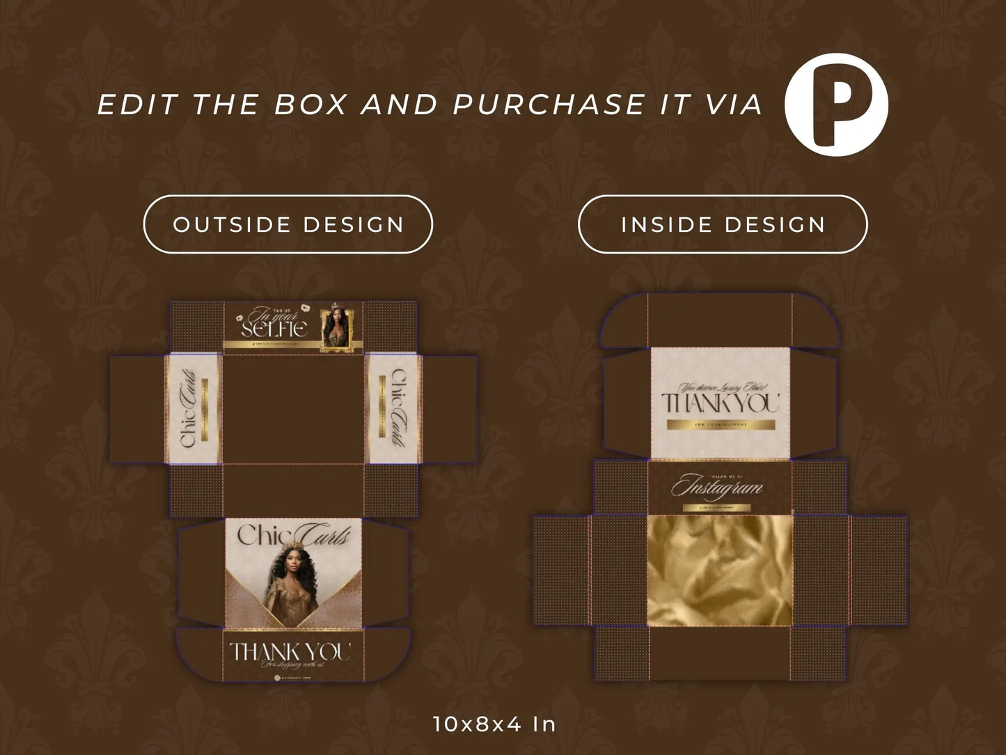 Brown Wig Mailer Box - Shaima Studio