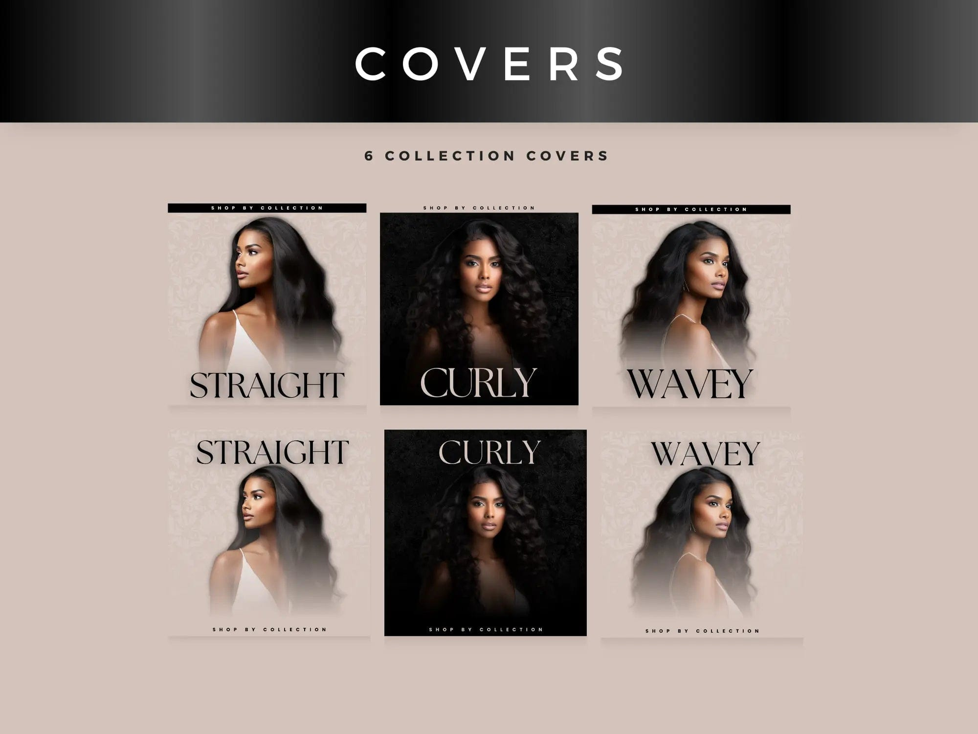 Beige Hair Website Banners Cover