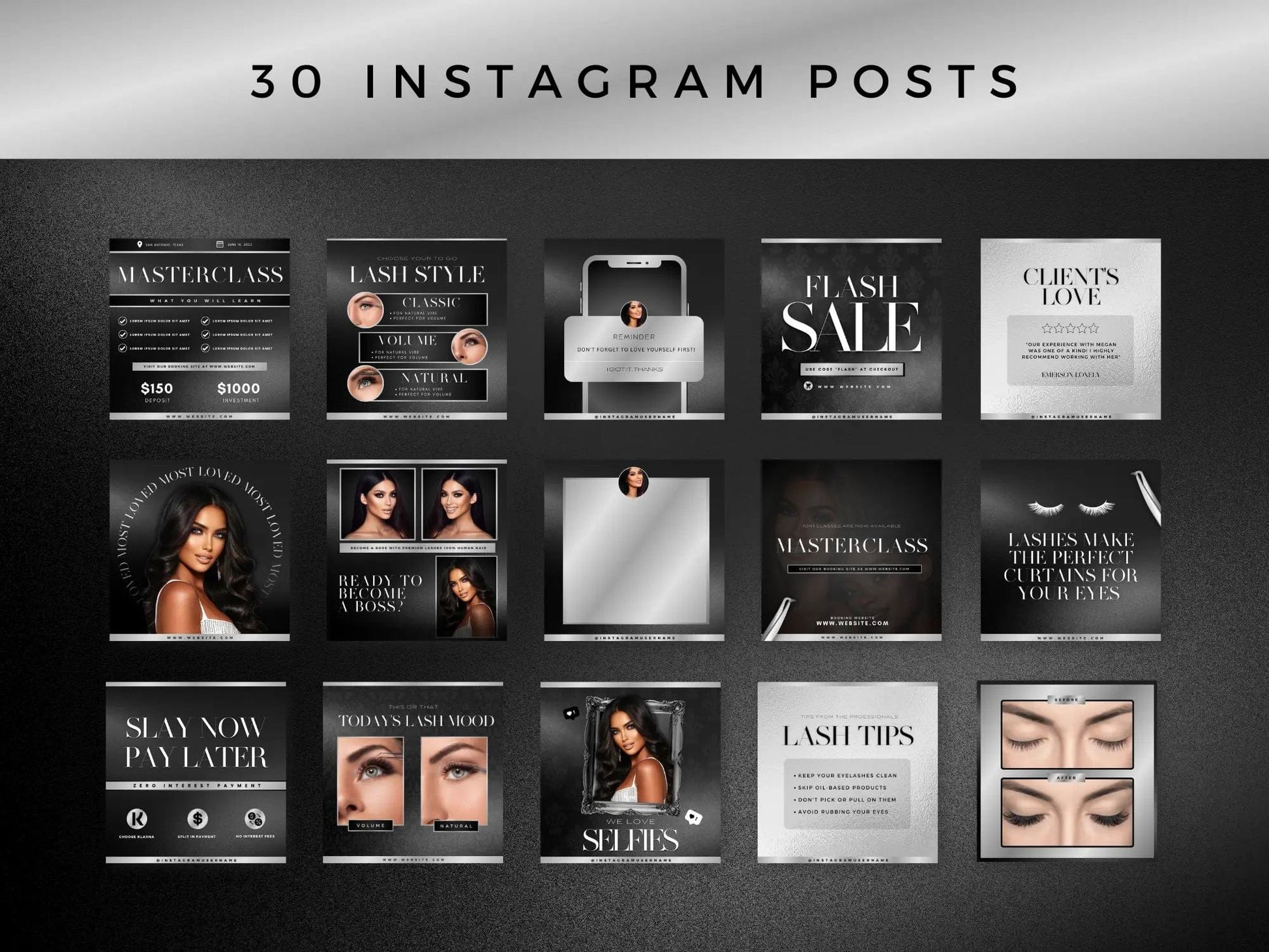 Silver Lash Tech Instagram Kit - Shaima Studio
