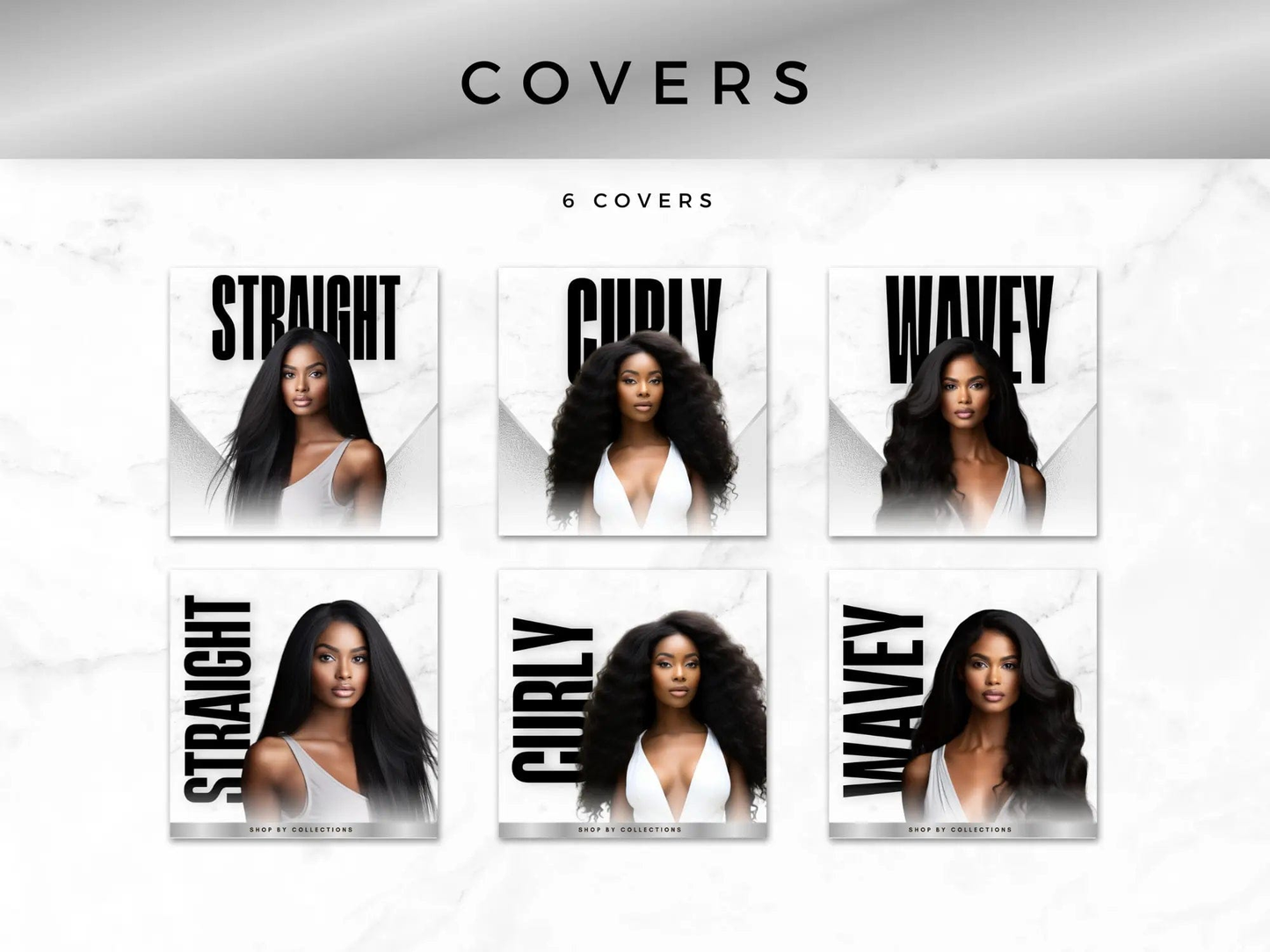 Silver & White Hair Website Banners Cover