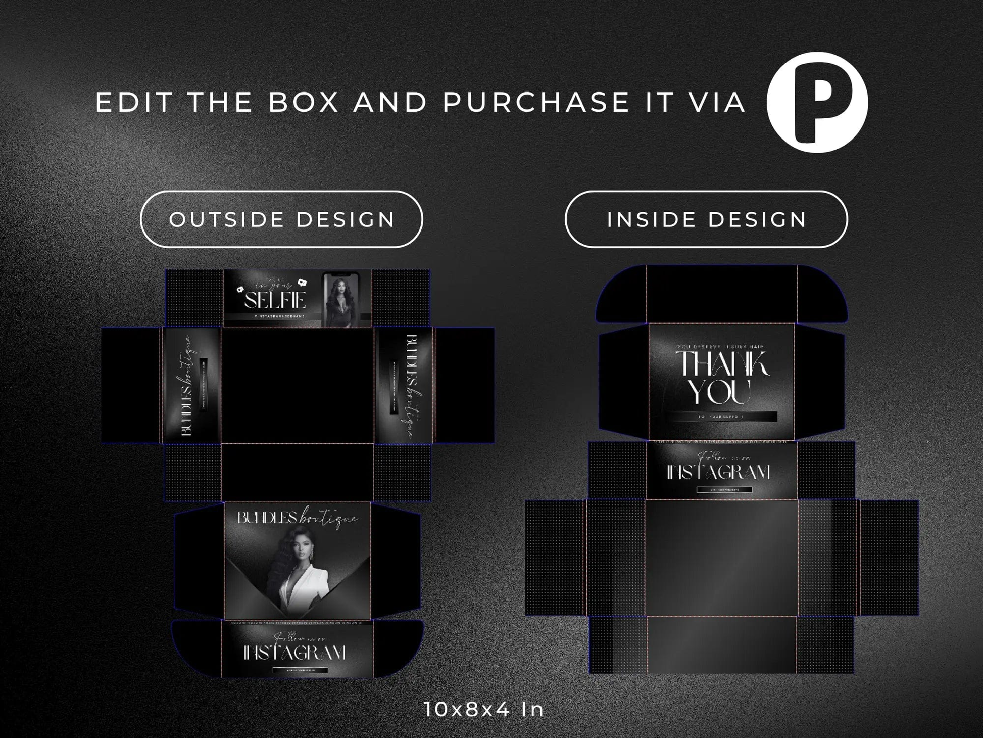 Black Wig Mailer Box - Shaima Studio