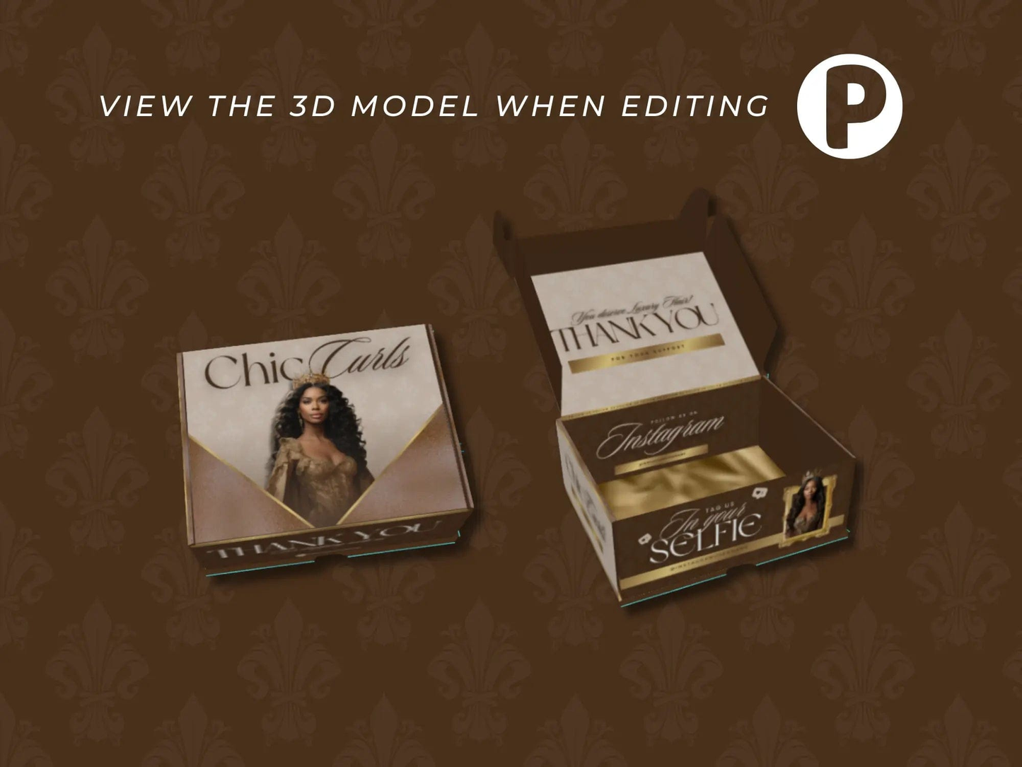 Brown Wig Mailer Box - Shaima Studio