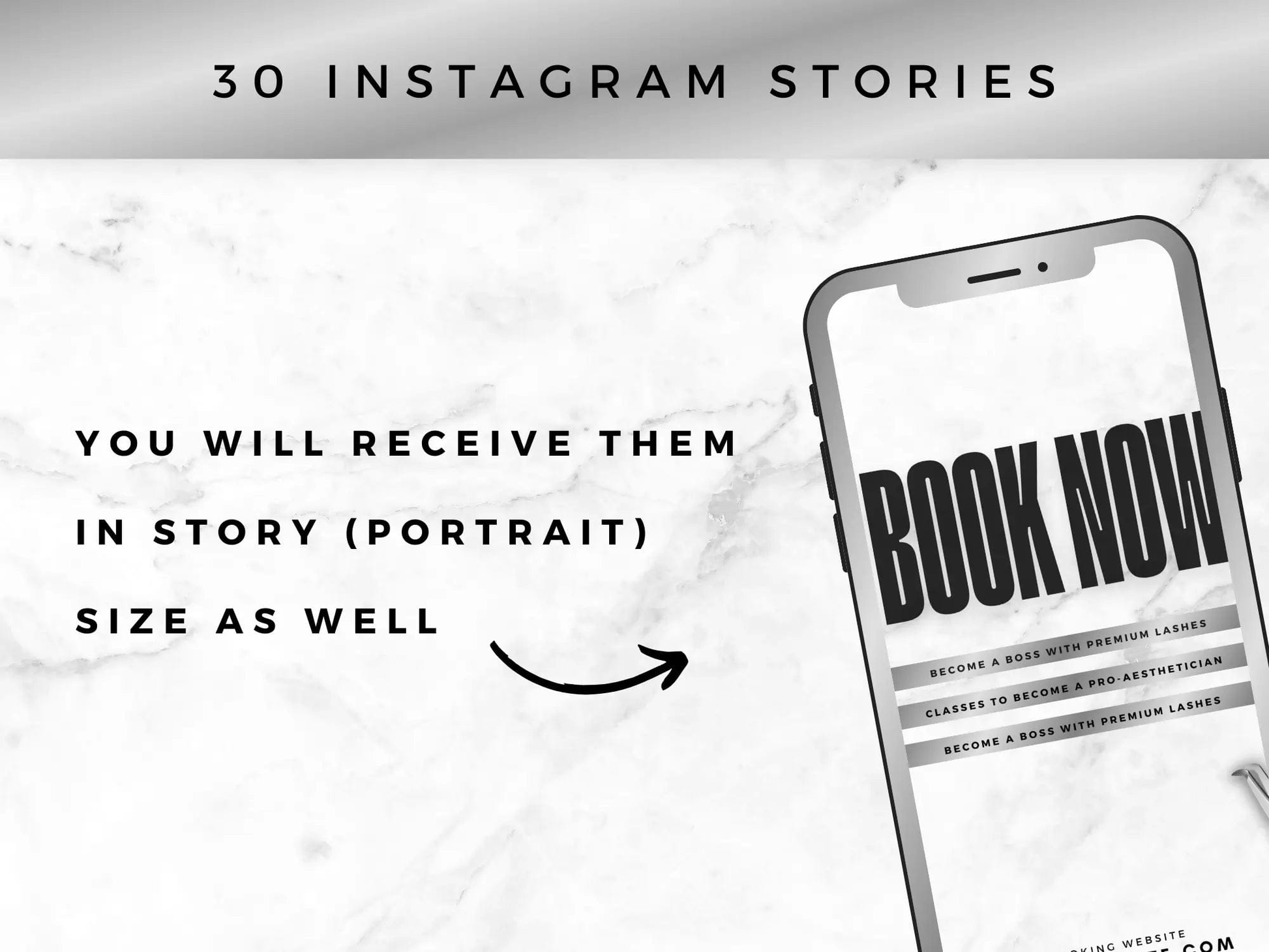 Silver & White Lash Tech Instagram Kit - Shaima Studio