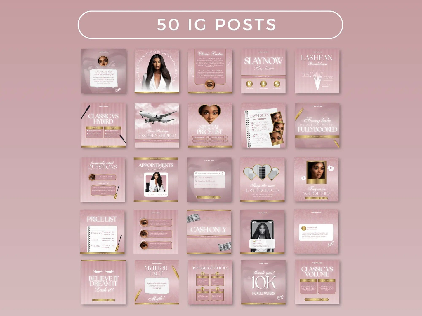 Rose Gold Lash Tech Instagram Kit - Shaima Studio