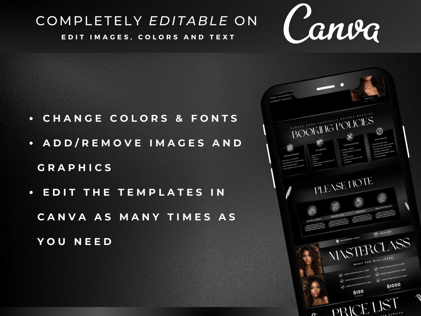 Black Lash Tech Acuity Scheduling Site - Shaima Studio