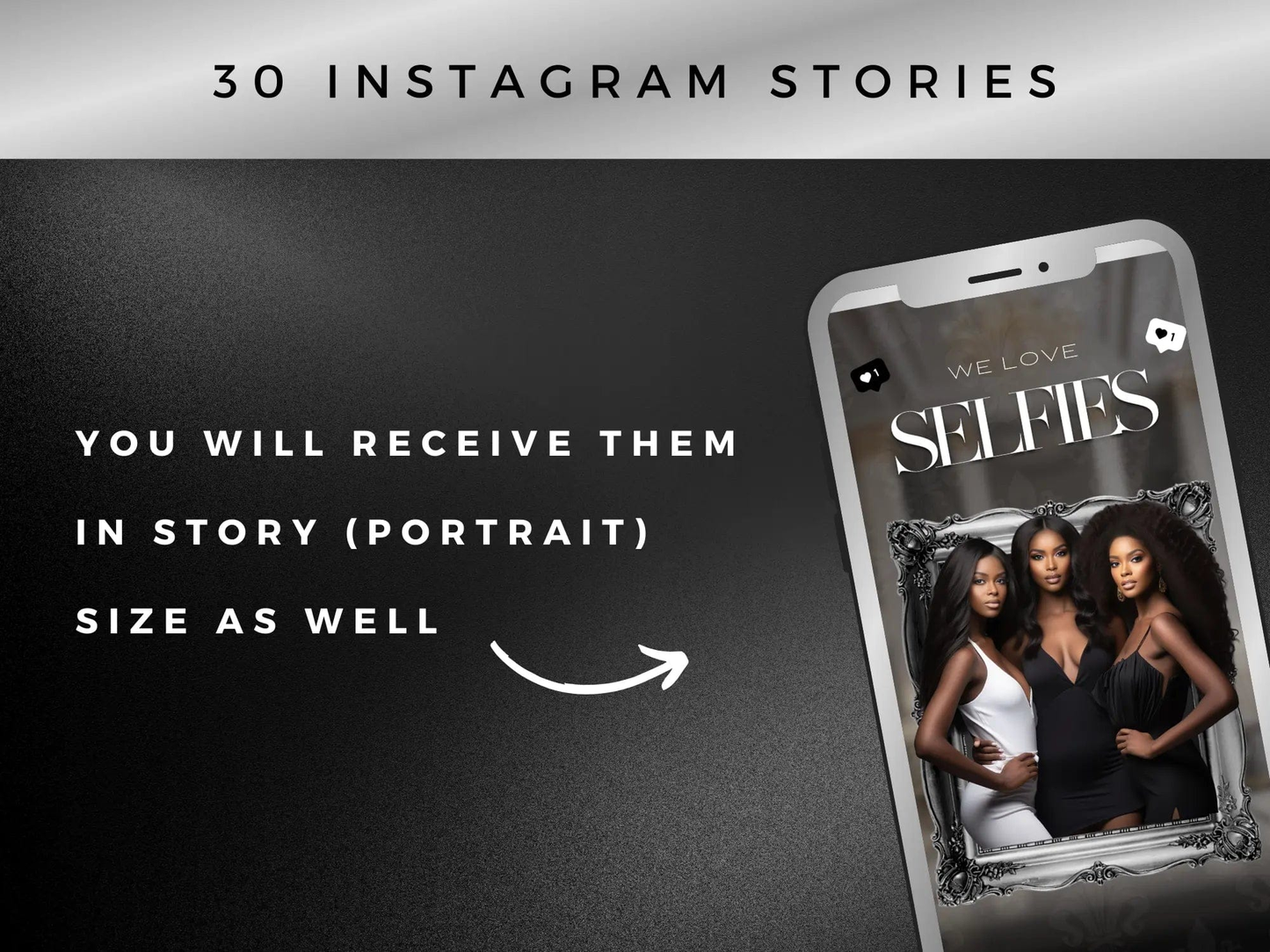 Silver & Black Hair Instagram Kit - Shaima Studio