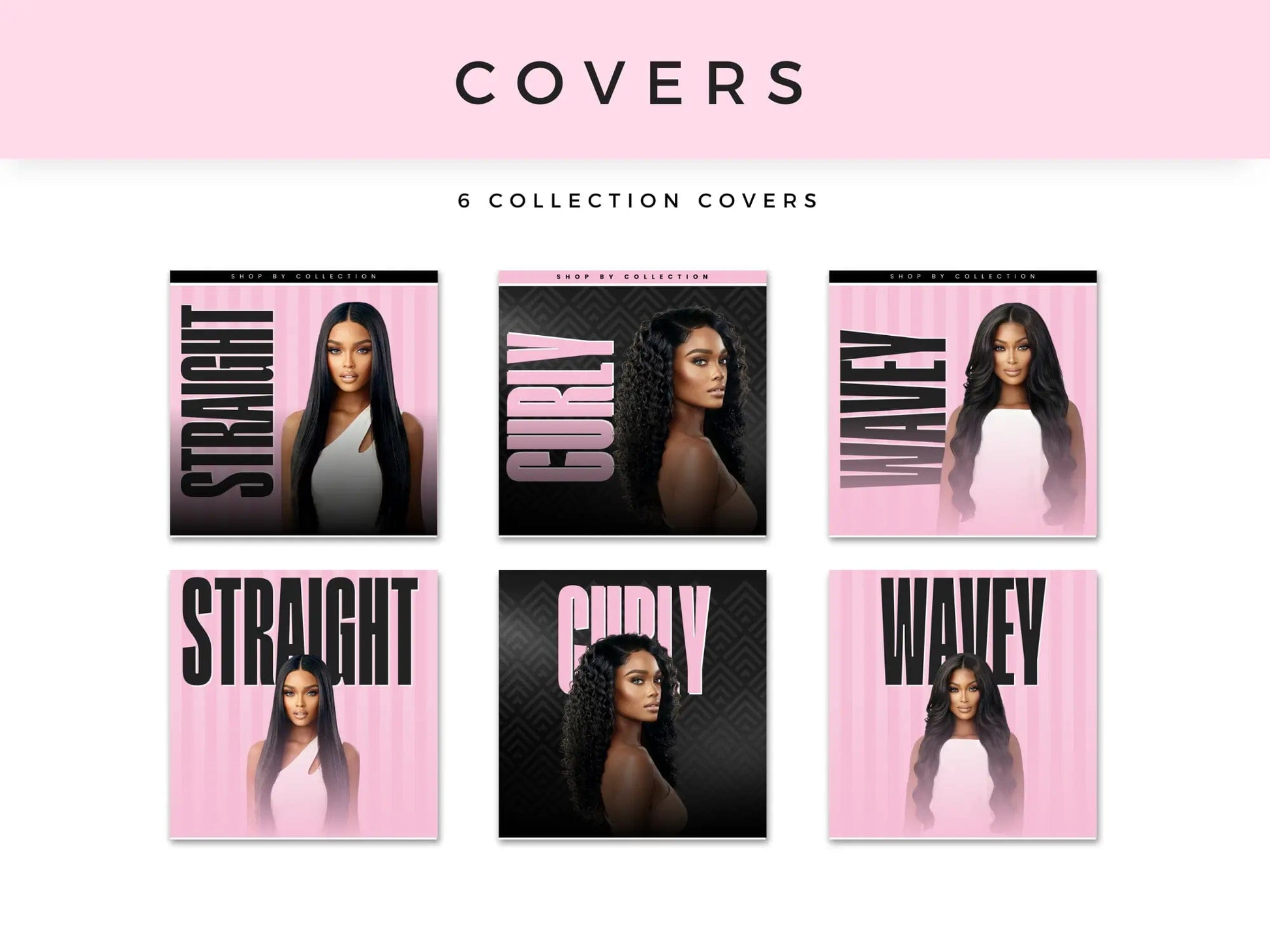 Pink Feminine Hair Website Banners Cover