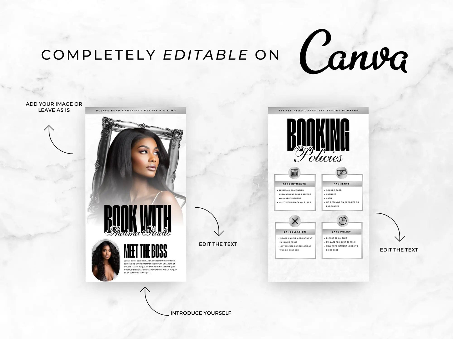 Silver & White Acuity Scheduling Site - Shaima Studio