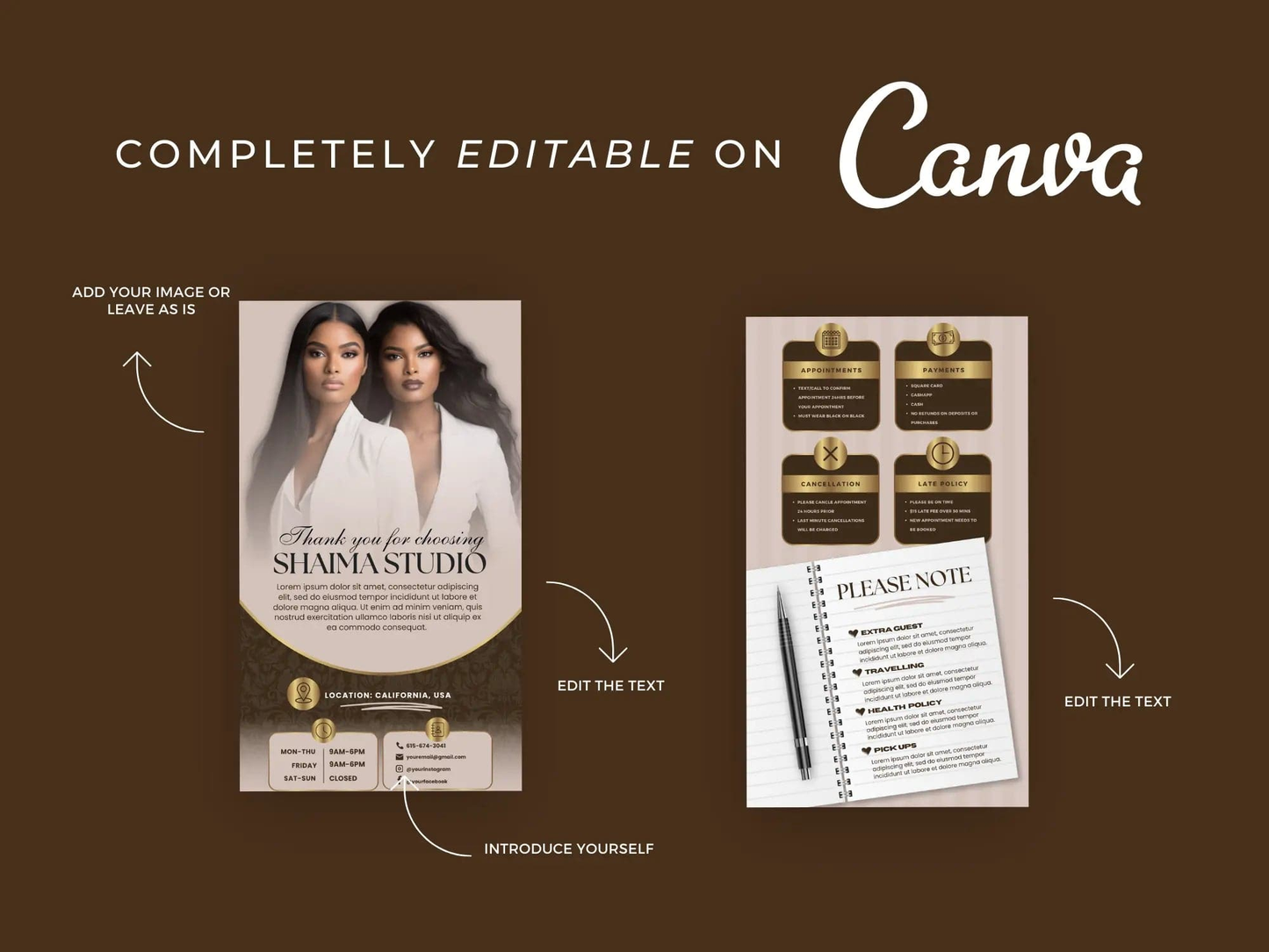 Brown & Beige Acuity Scheduling Site - Shaima Studio