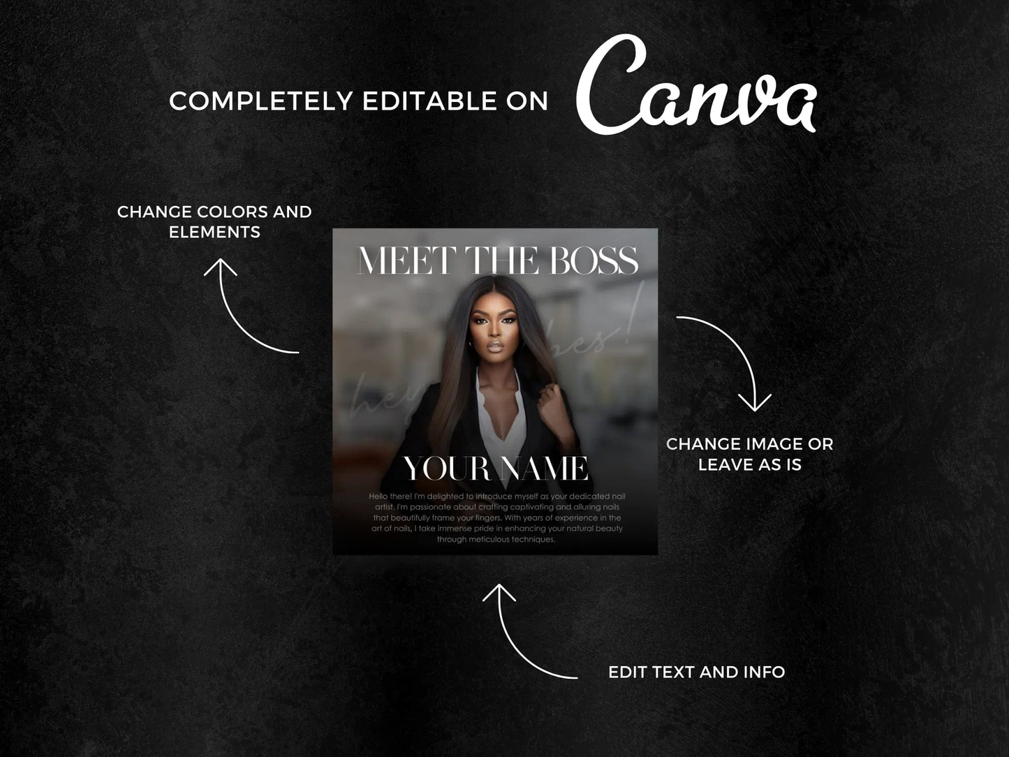 Black Nail Tech Instagram Kit - Shaima Studio