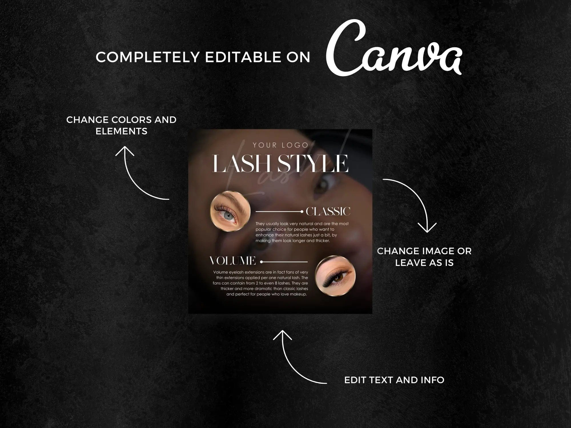 Minimal Black Lash Tech Instagram Kit - Shaima Studio