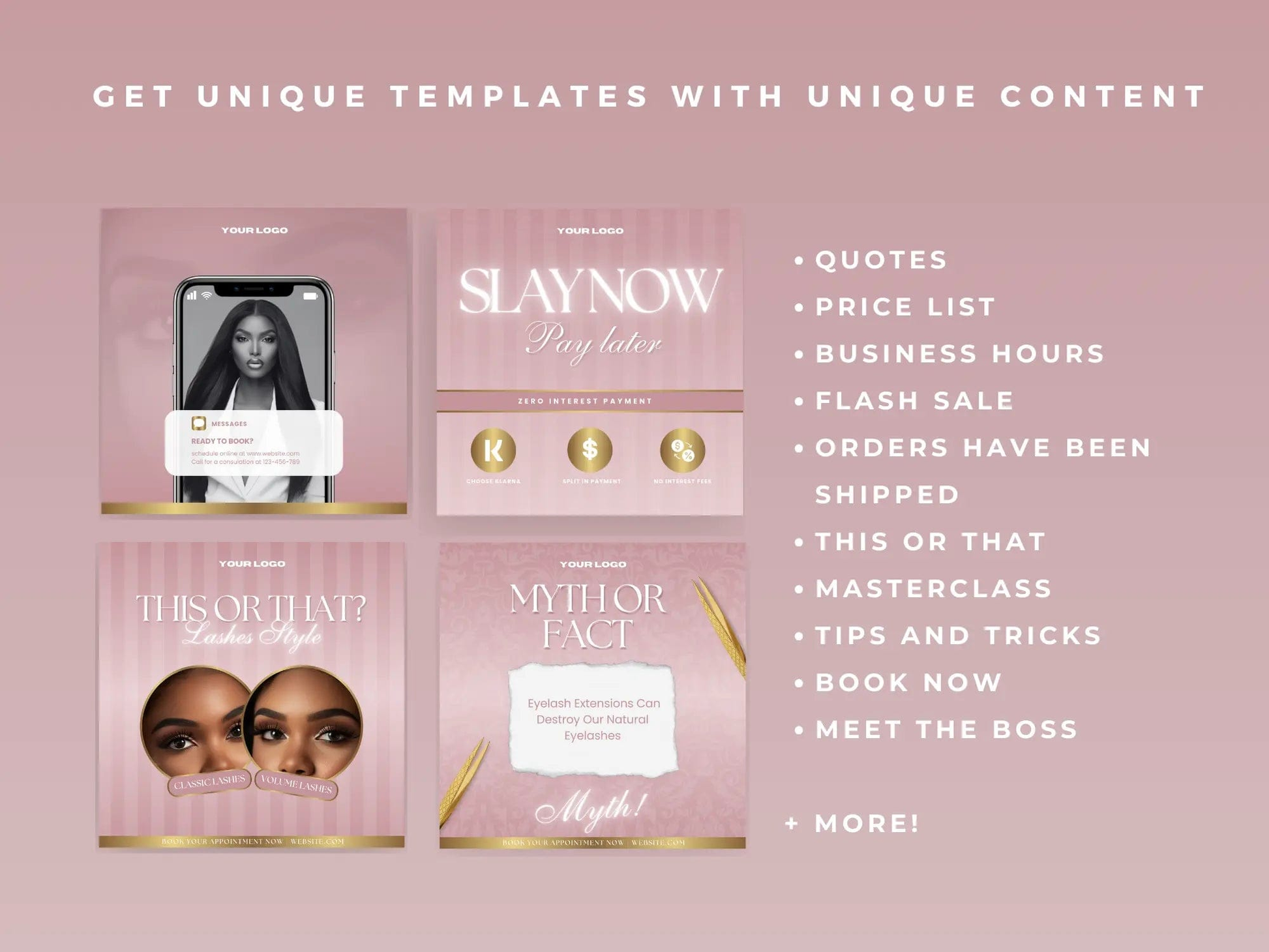 Rose Gold Lash Tech Instagram Kit - Shaima Studio