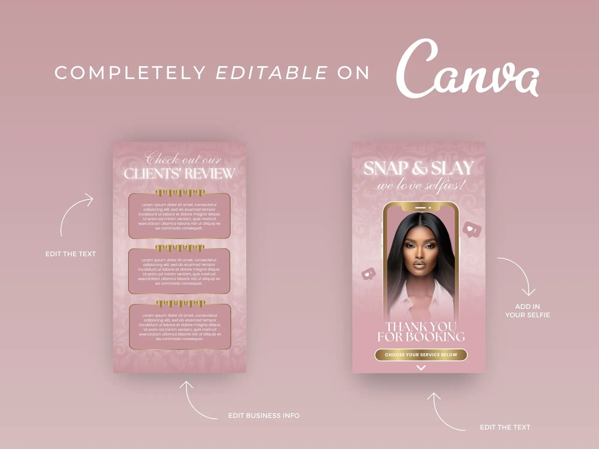 Rose Gold Feminine Acuity Site Template - Shaima Studio