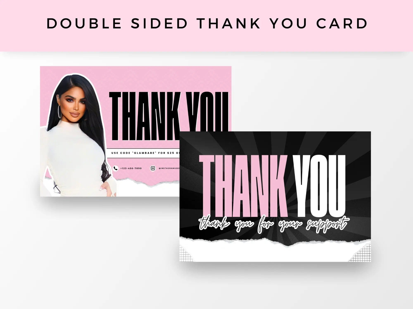 Pink Luxury Hair Branding Kit - Shaima Studio