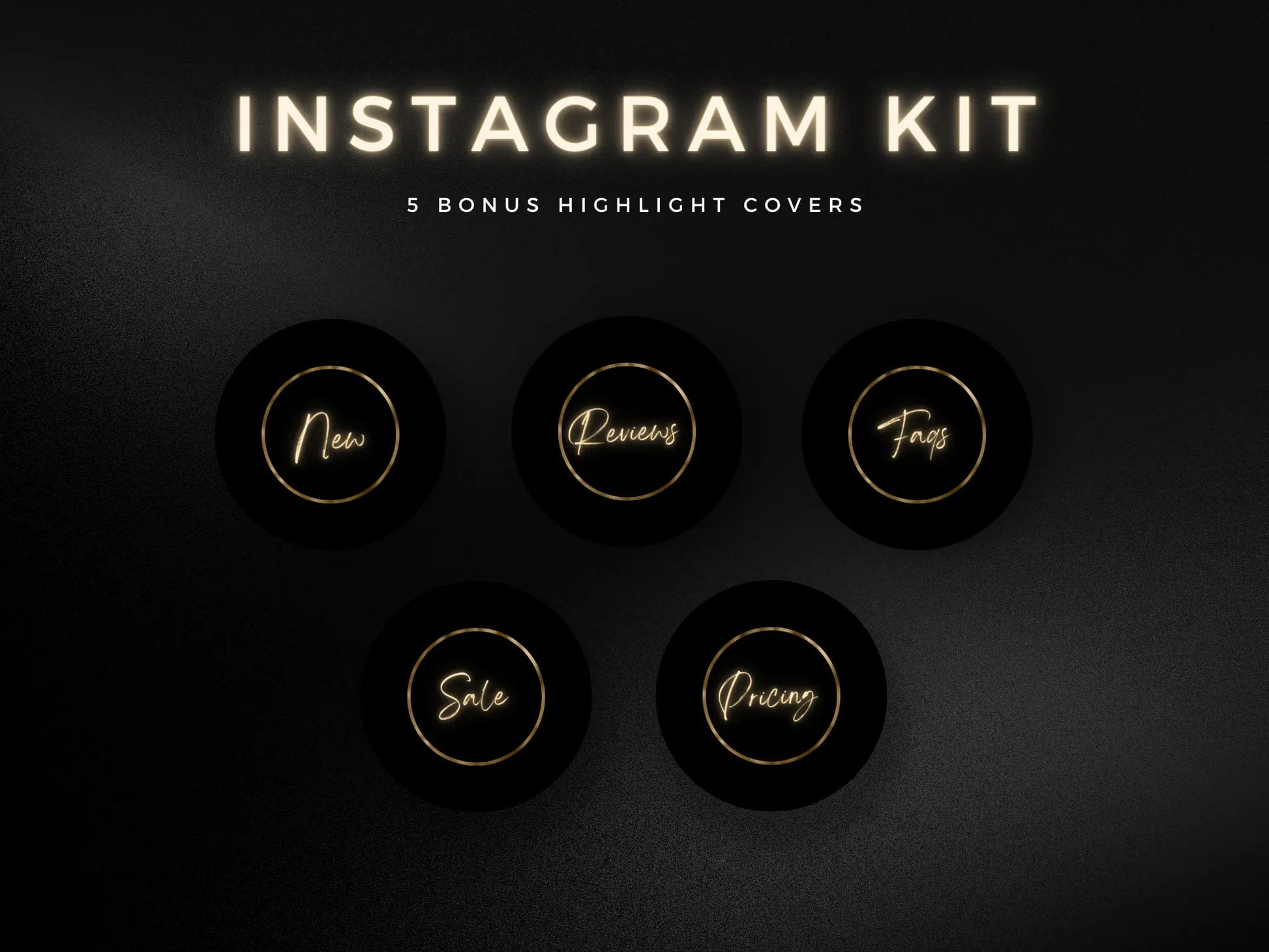 Gold & Black Hair Instagram Kit - Shaima Studio