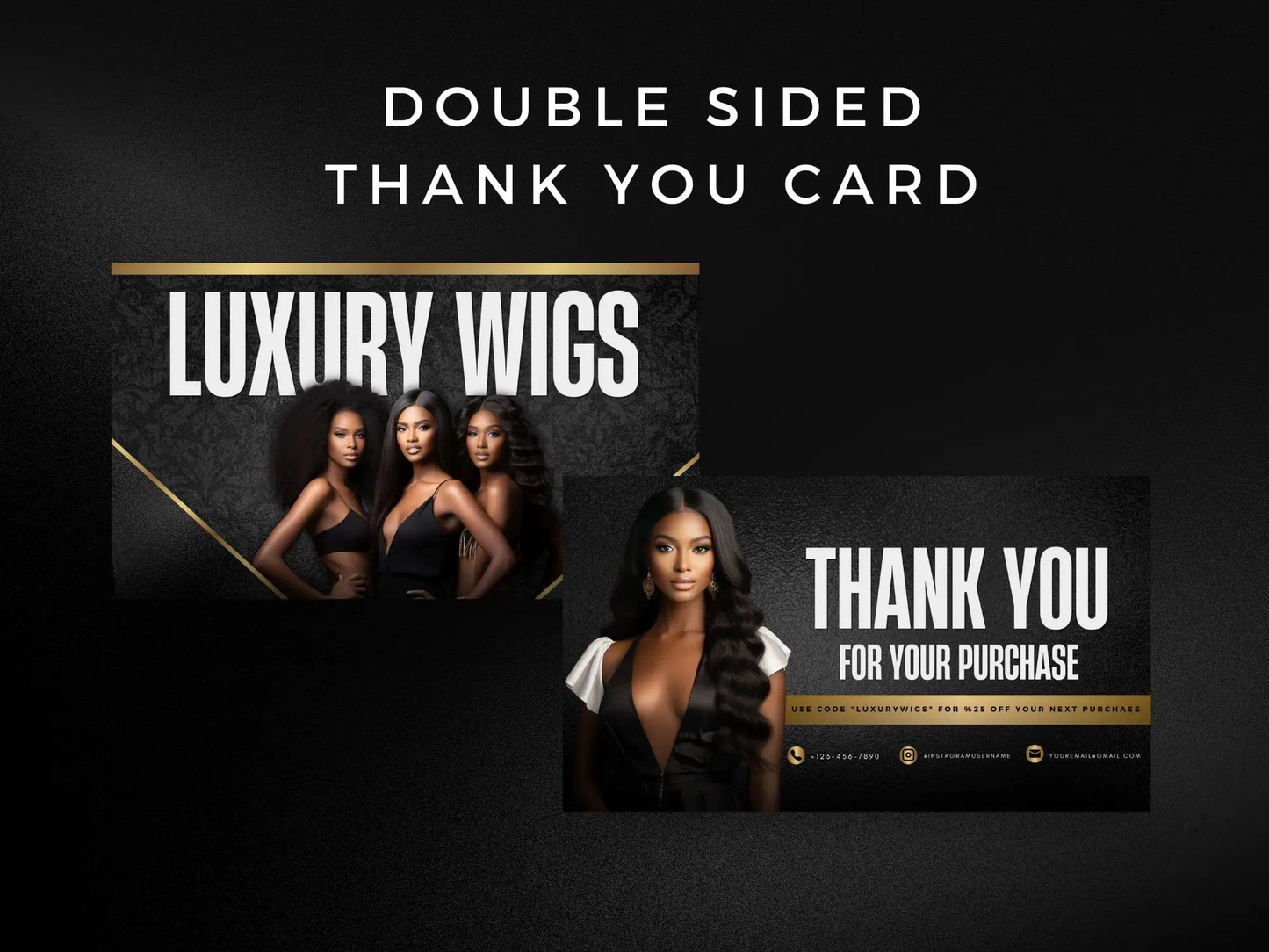 Gold Luxury Hair Branding Kit - Shaima Studio