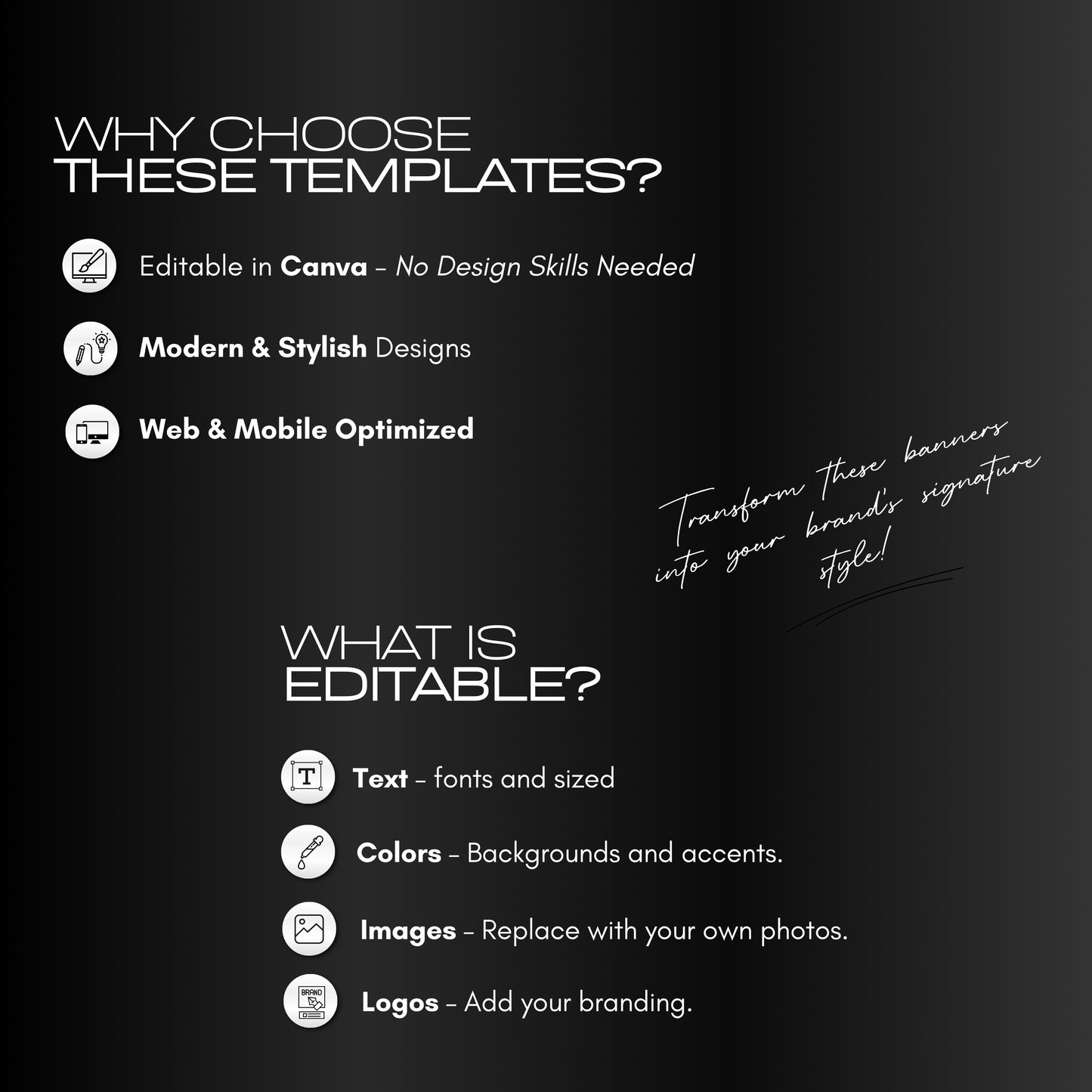 60 Professional Black and White Tax Prep Banners Canva Templates | Modern Accountant Web Banners