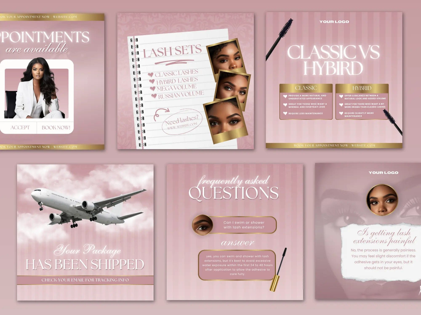 Rose Gold Lash Tech Instagram Kit - Shaima Studio