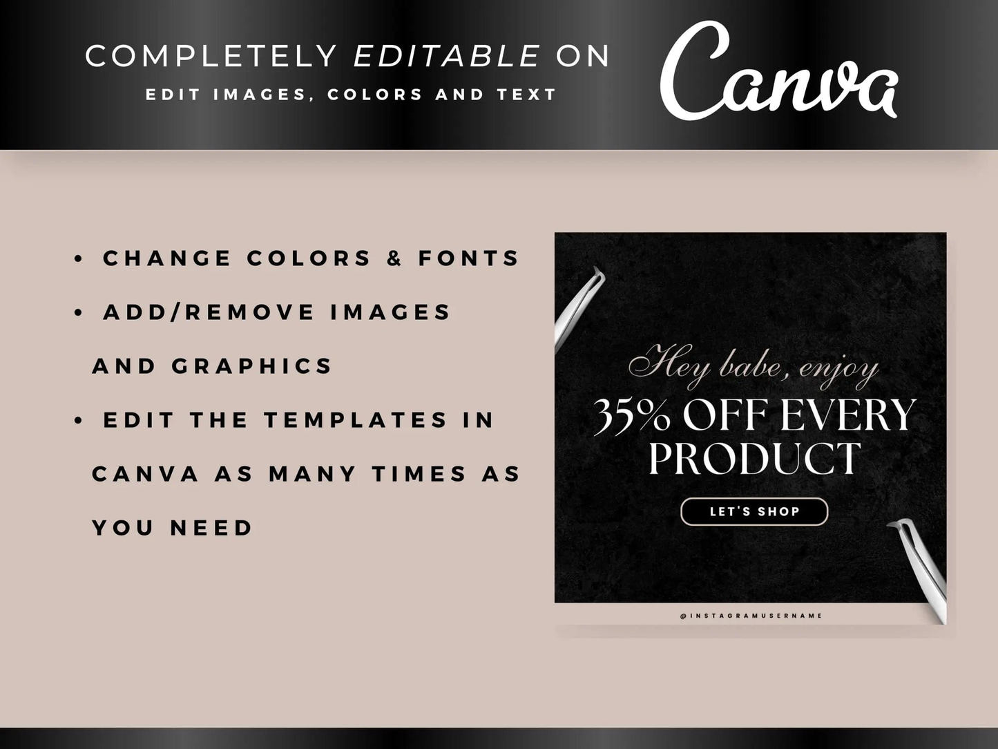 Beige & Black Lash Tech Instagram Kit - Shaima Studio