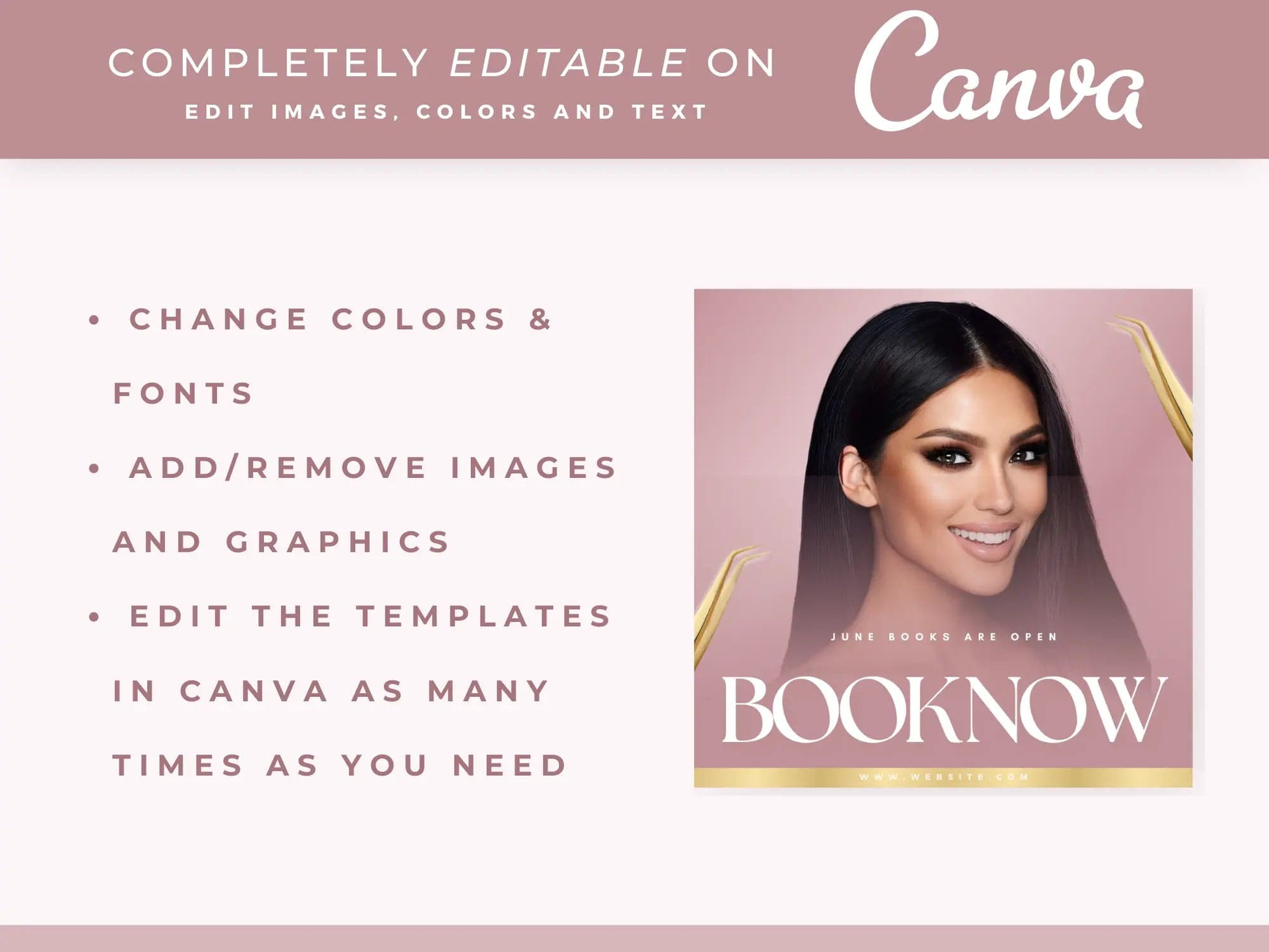 Rose Lash Tech Instagram Kit - Shaima Studio