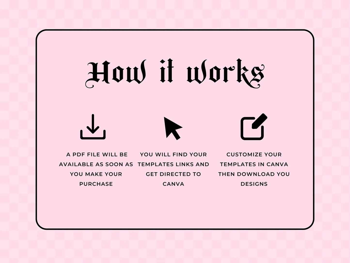 How It Works - Pink & Black Feminine Fashion Website Banners 
