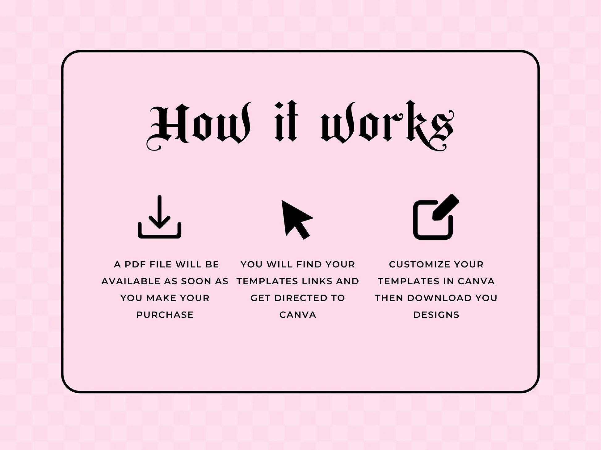 How It Works - Pink & Black Feminine Fashion Website Banners 
