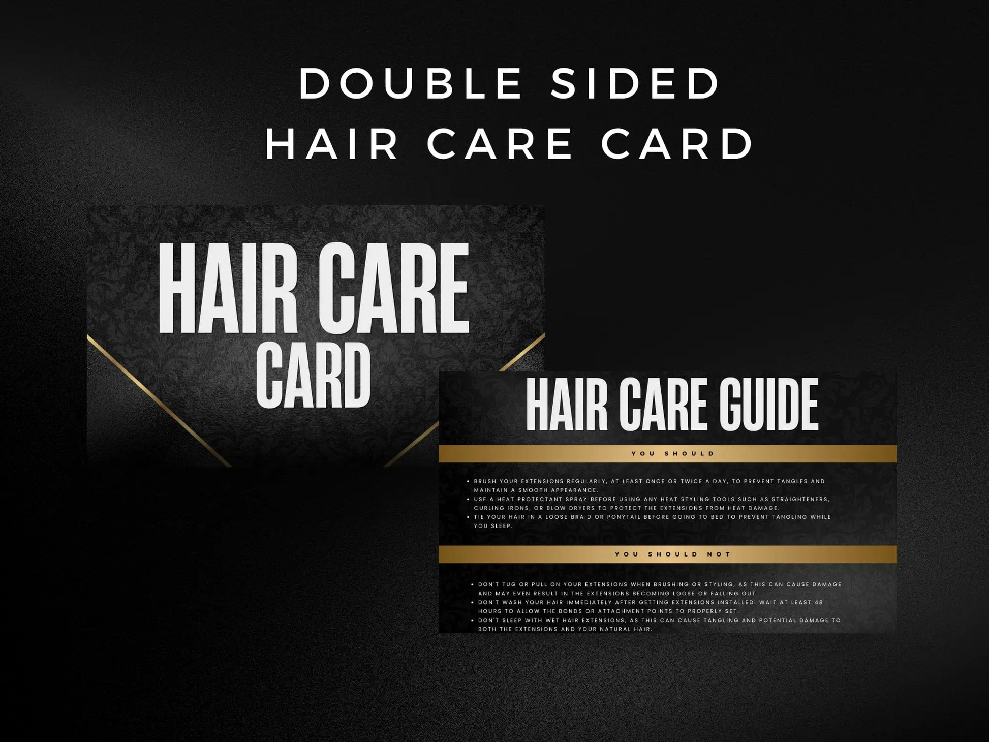 Gold Luxury Hair Branding Kit - Shaima Studio