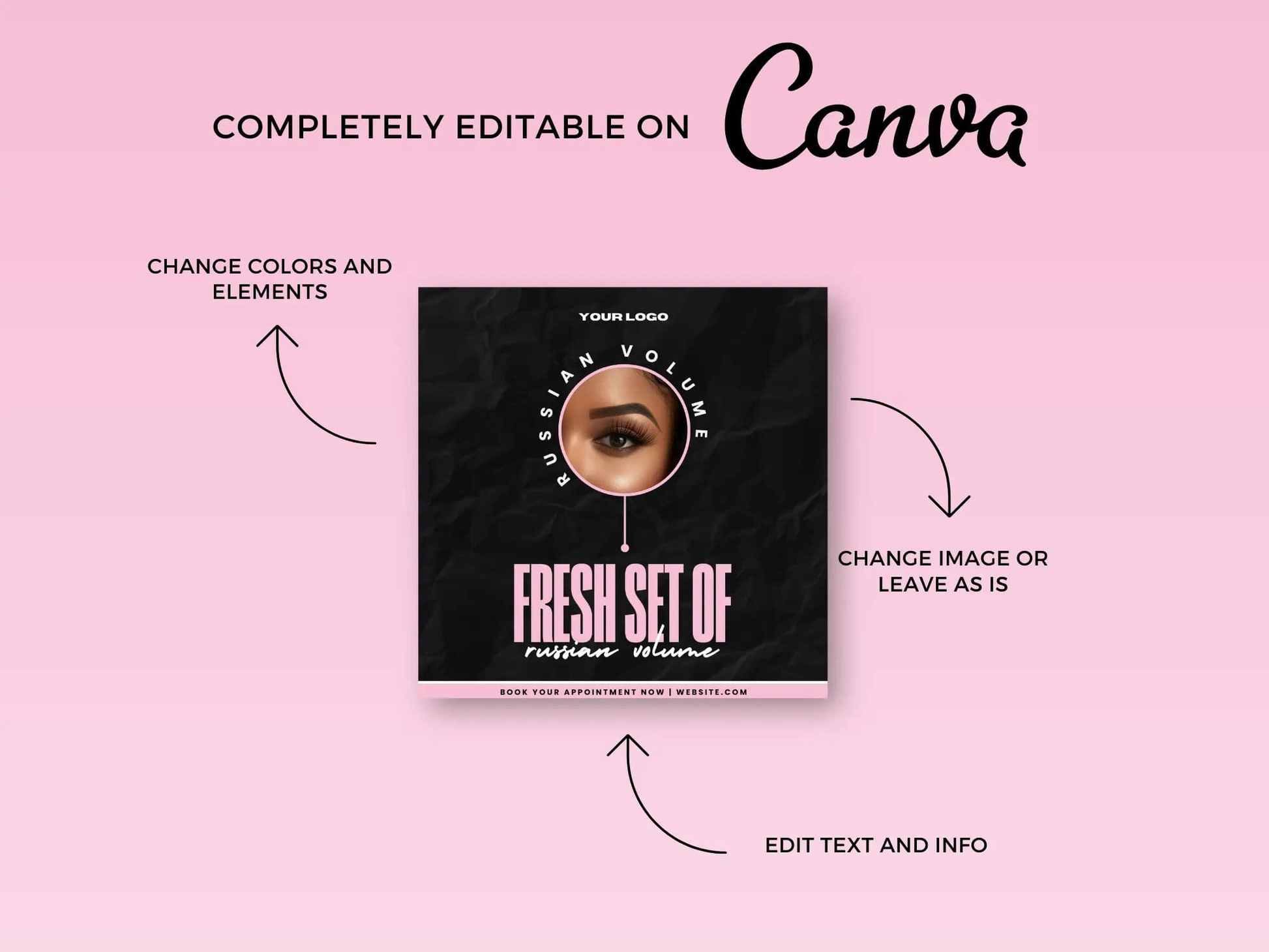 Pink Lash Tech Instagram Kit - Shaima Studio