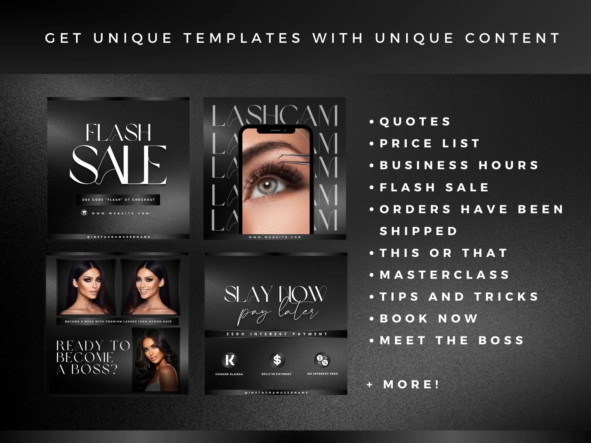 Black Lash Tech Instagram Kit - Shaima Studio