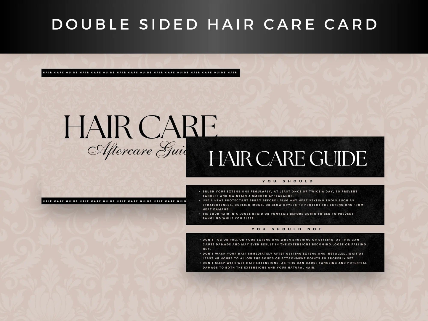 Beige Luxury Hair Branding Kit - Shaima Studio