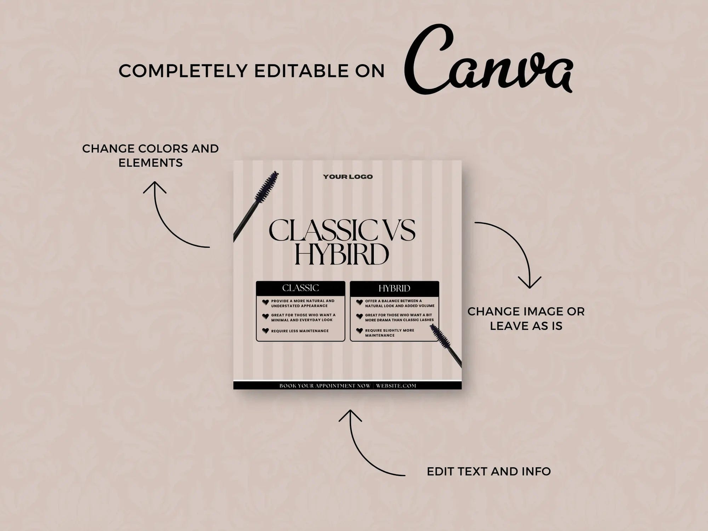 Beige Lash Tech Instagram Kit - Shaima Studio