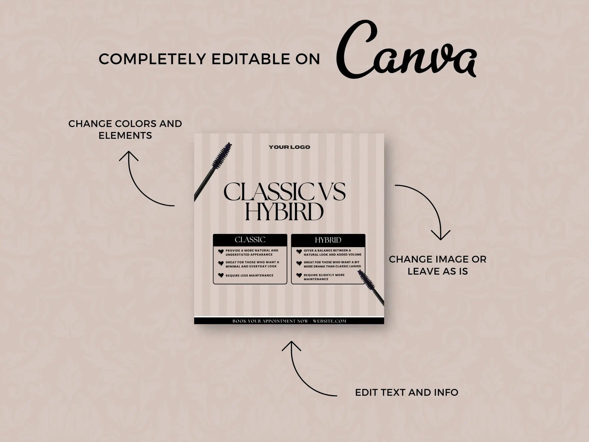 Beige Lash Tech Instagram Kit - Shaima Studio