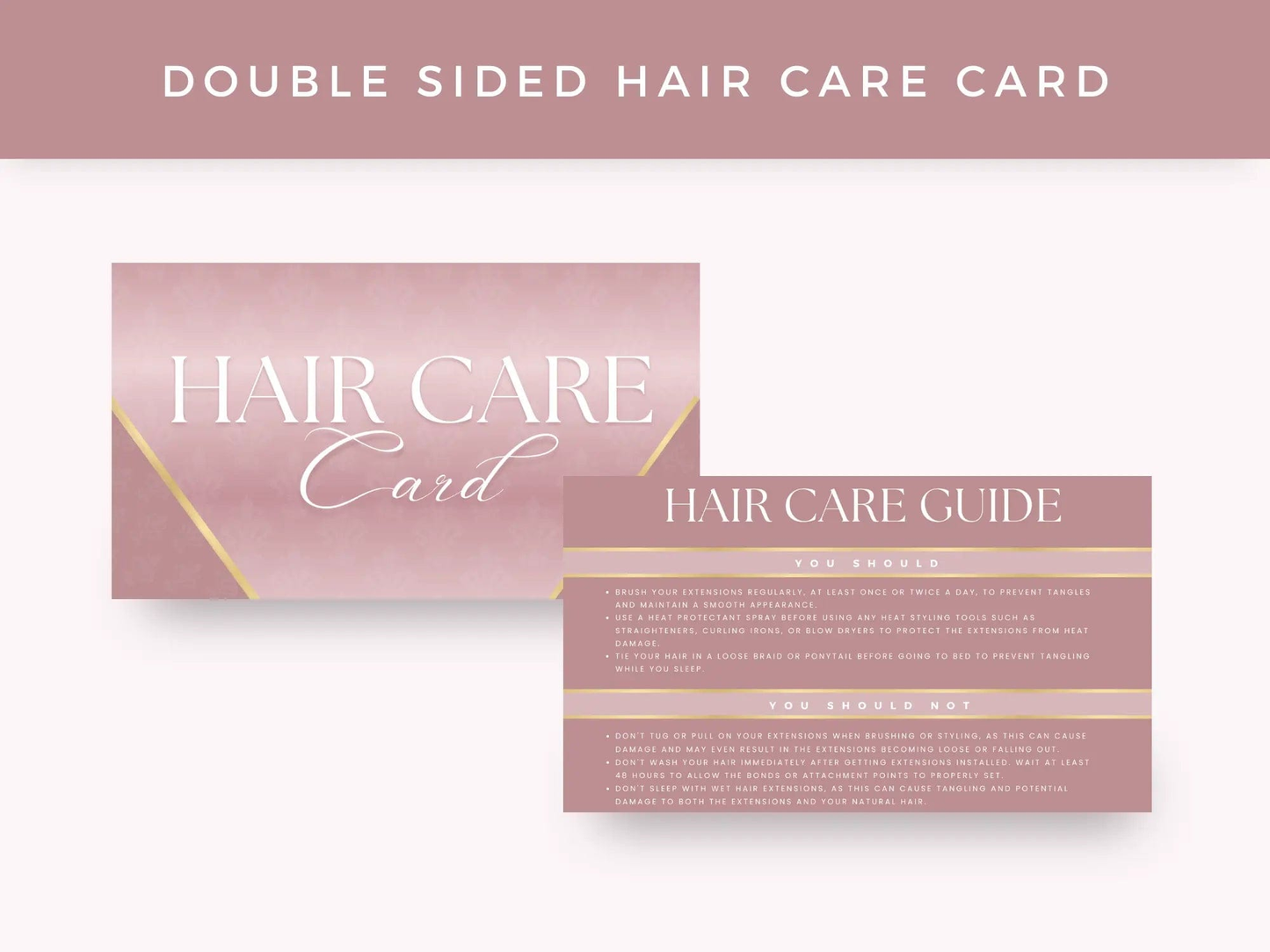 Rose Gold Luxury Hair Branding Kit - Shaima Studio