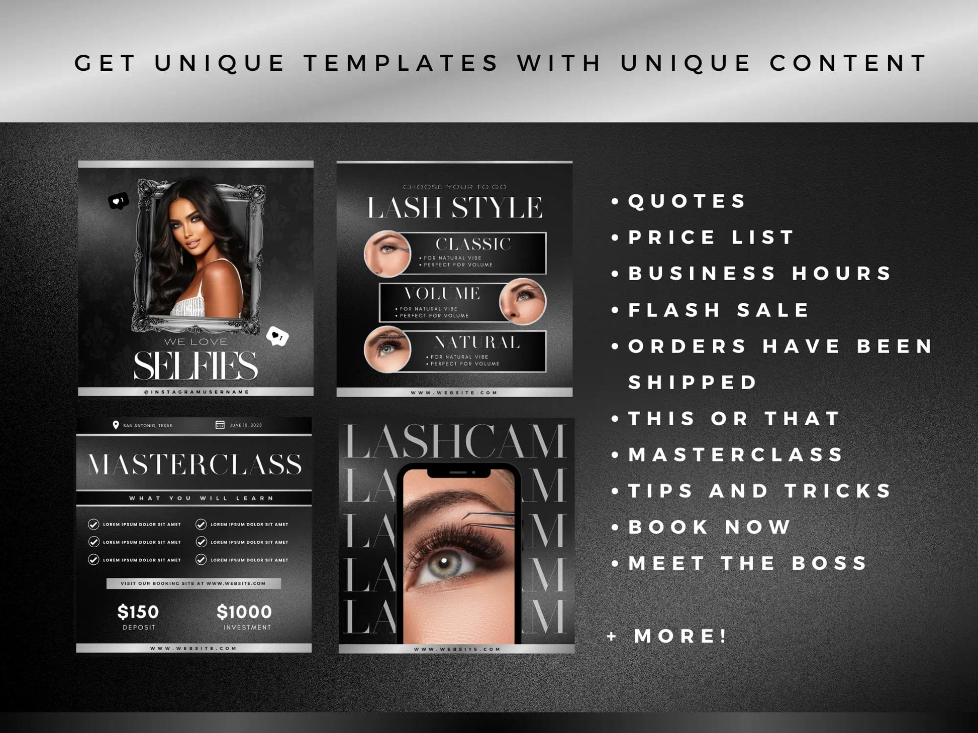 Silver Lash Tech Instagram Kit - Shaima Studio