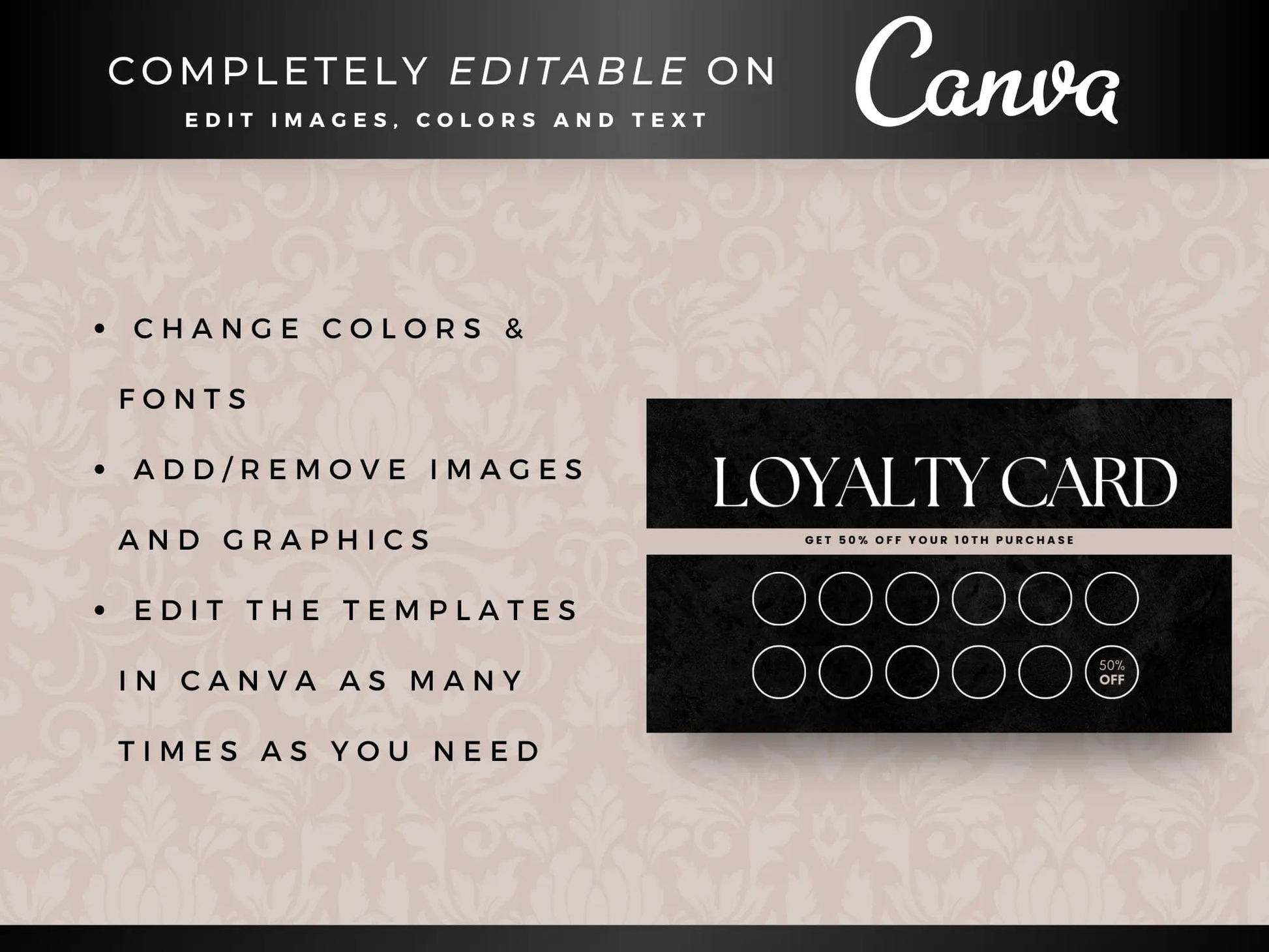 Beige Luxury Hair Branding Kit - Shaima Studio