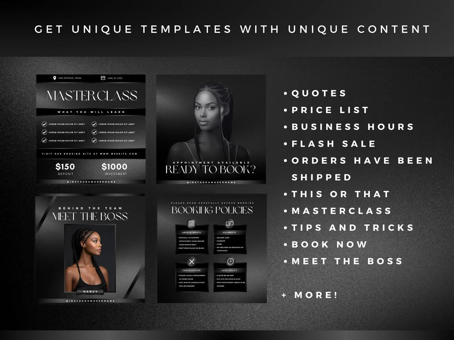 Black Braiding Instagram Kit unique