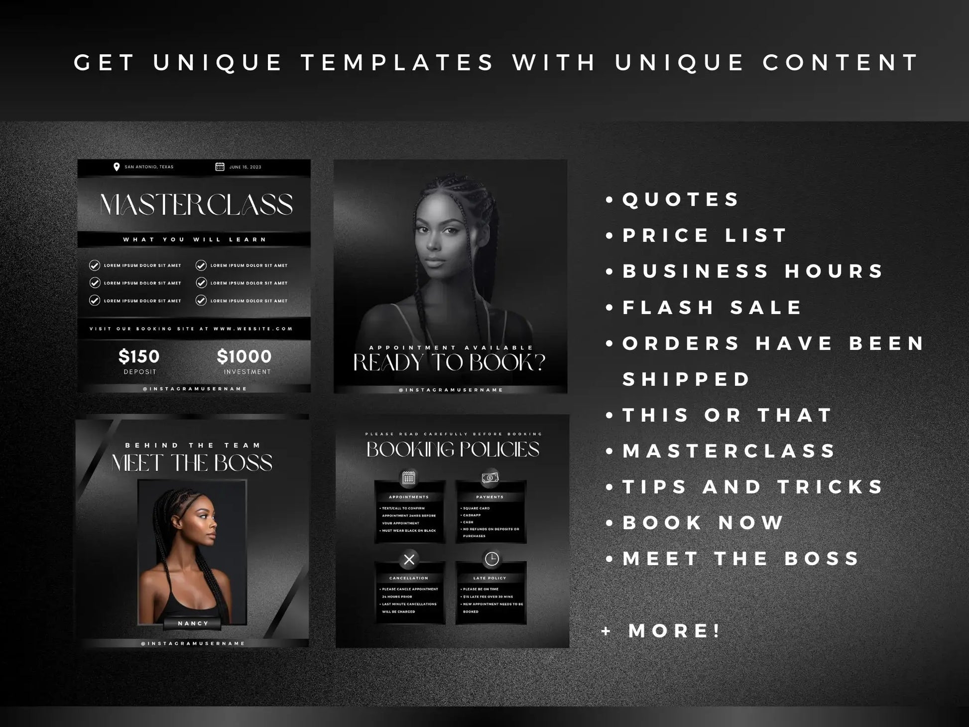 Black Braiding Instagram Kit unique