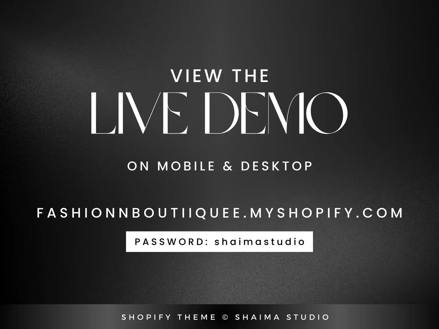 Black White view the live demo