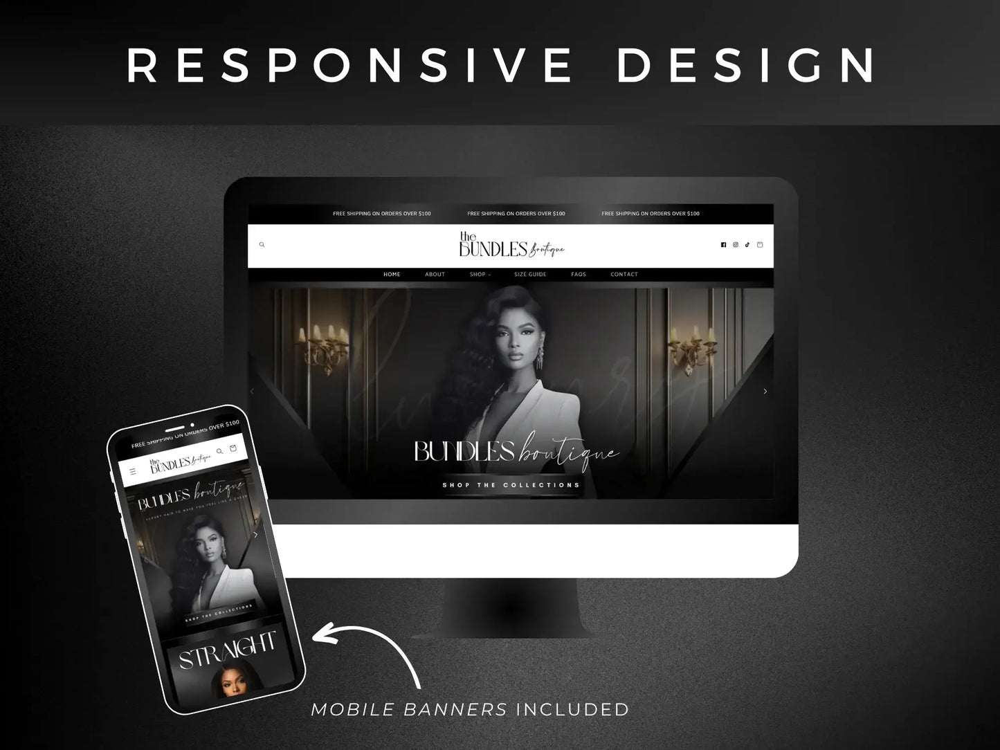 Classy Black Hair responsive design