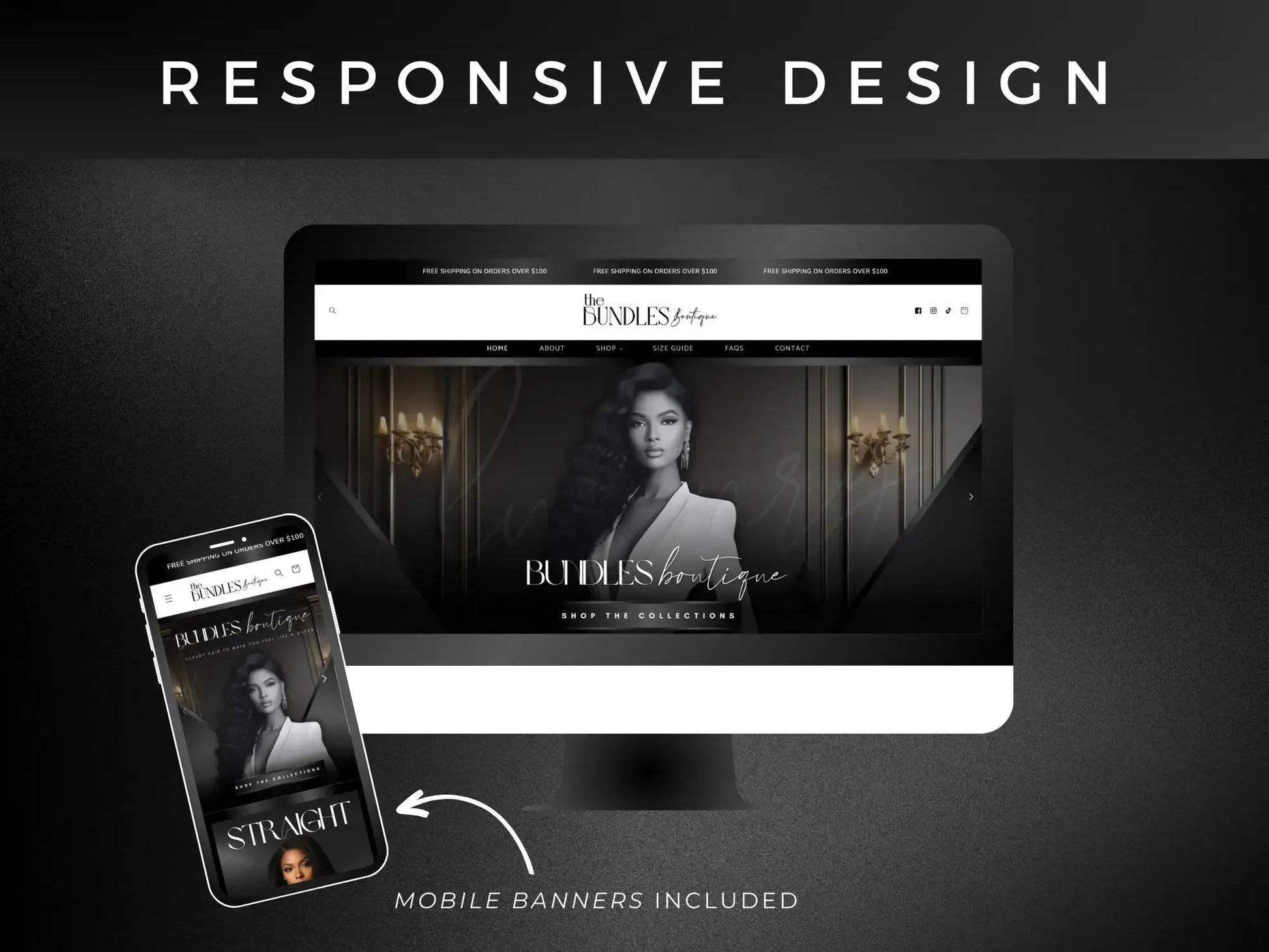 Classy Black Hair responsive design