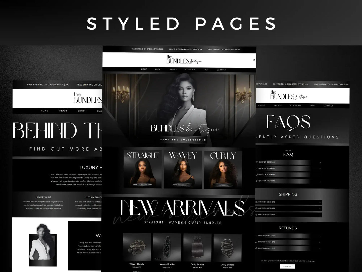 Classy Black Hair editable on canva 2