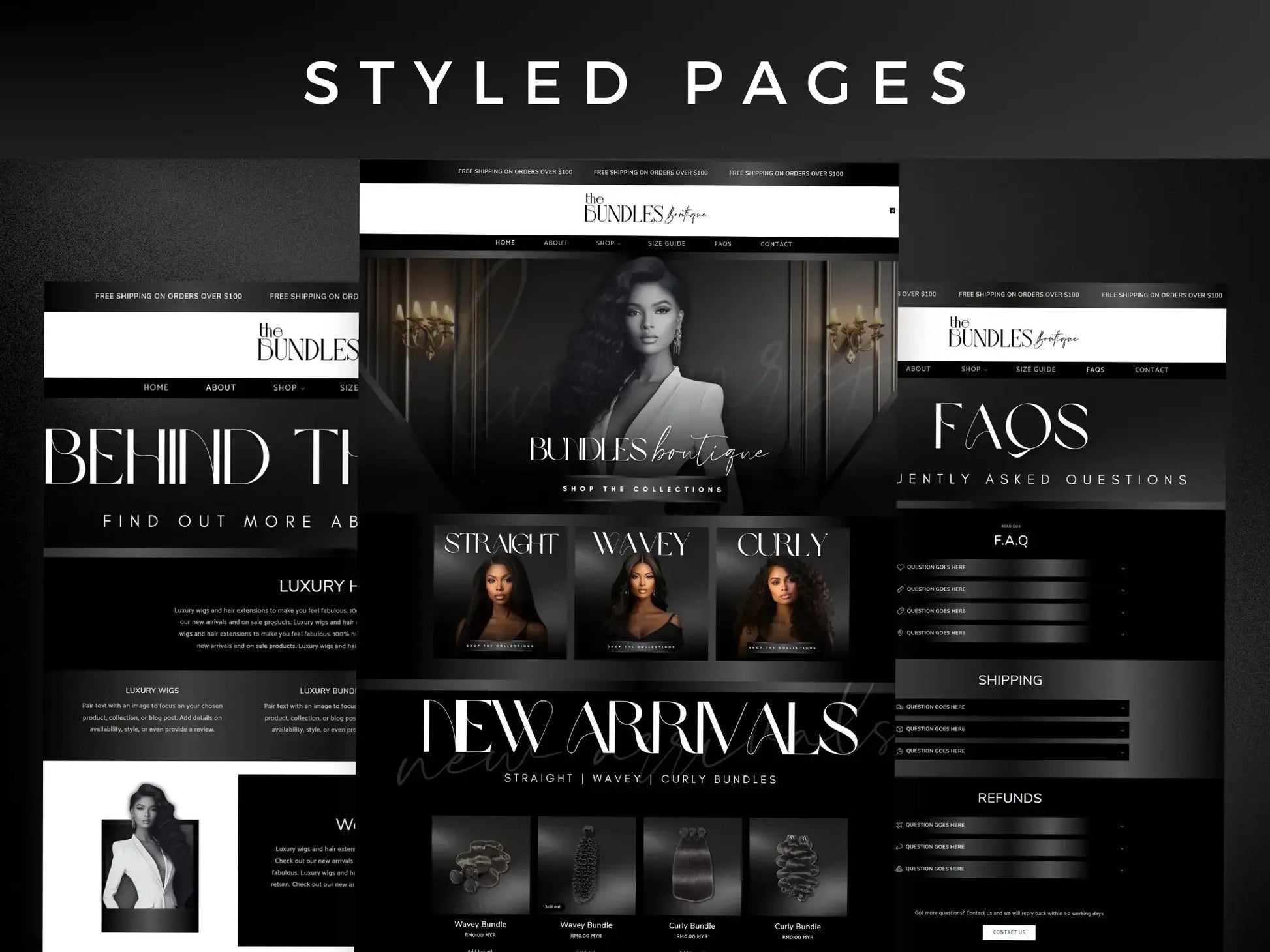 Classy Black Hair editable on canva 2