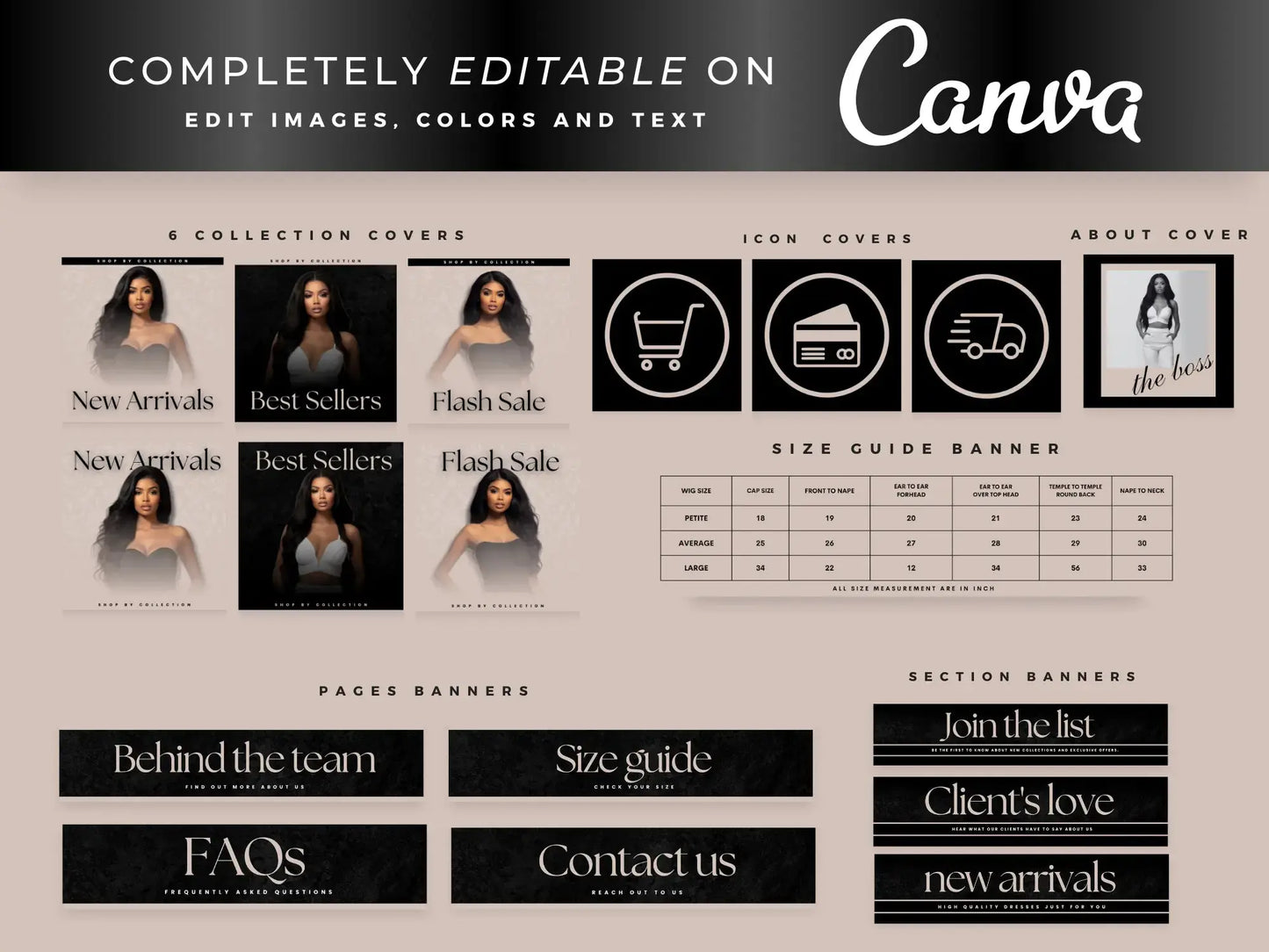 Luxury Beige Black editable on canva 2