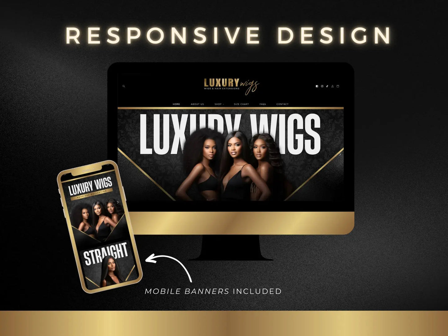 Luxury Gold Hair responsive design