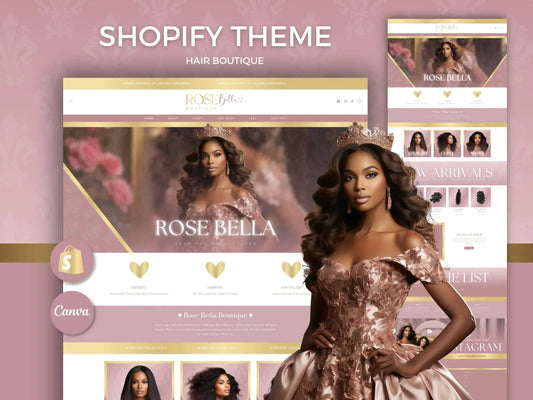 Luxury Rose Gold Hair Shopify Theme for Wig, Hair Extension & Salon Stores