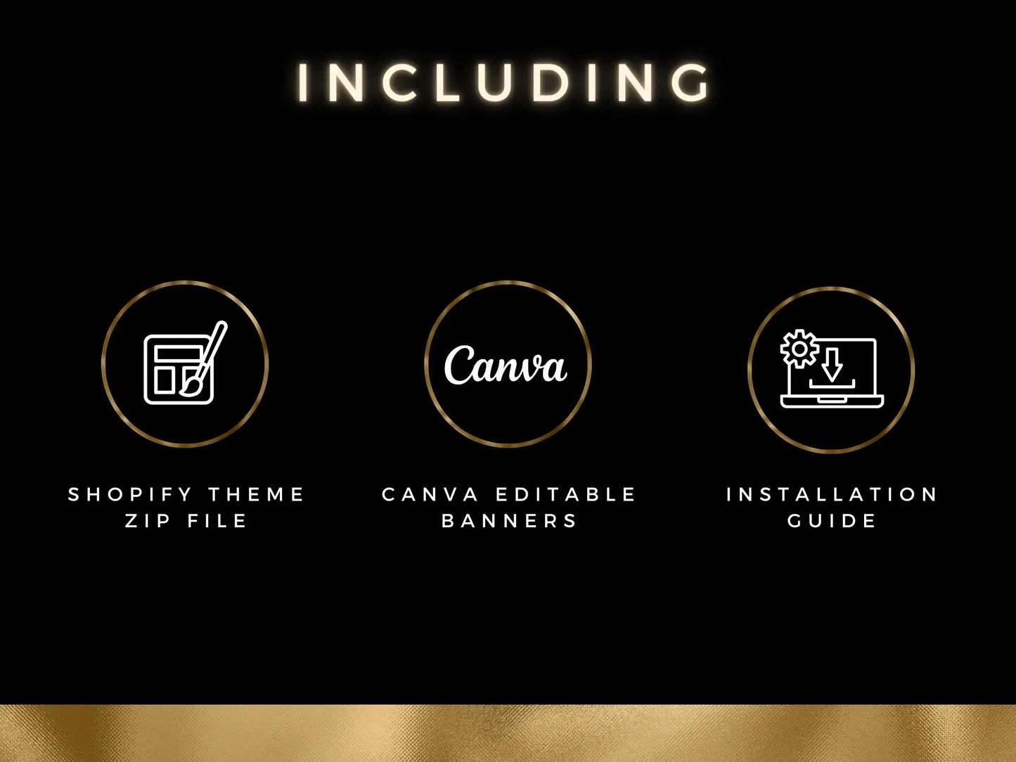 Luxury gold black including