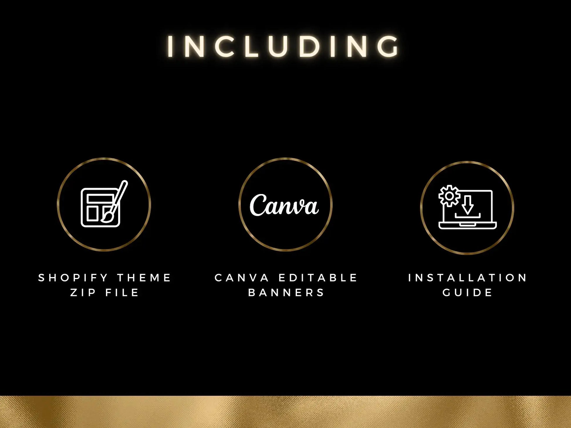 Luxury gold black including