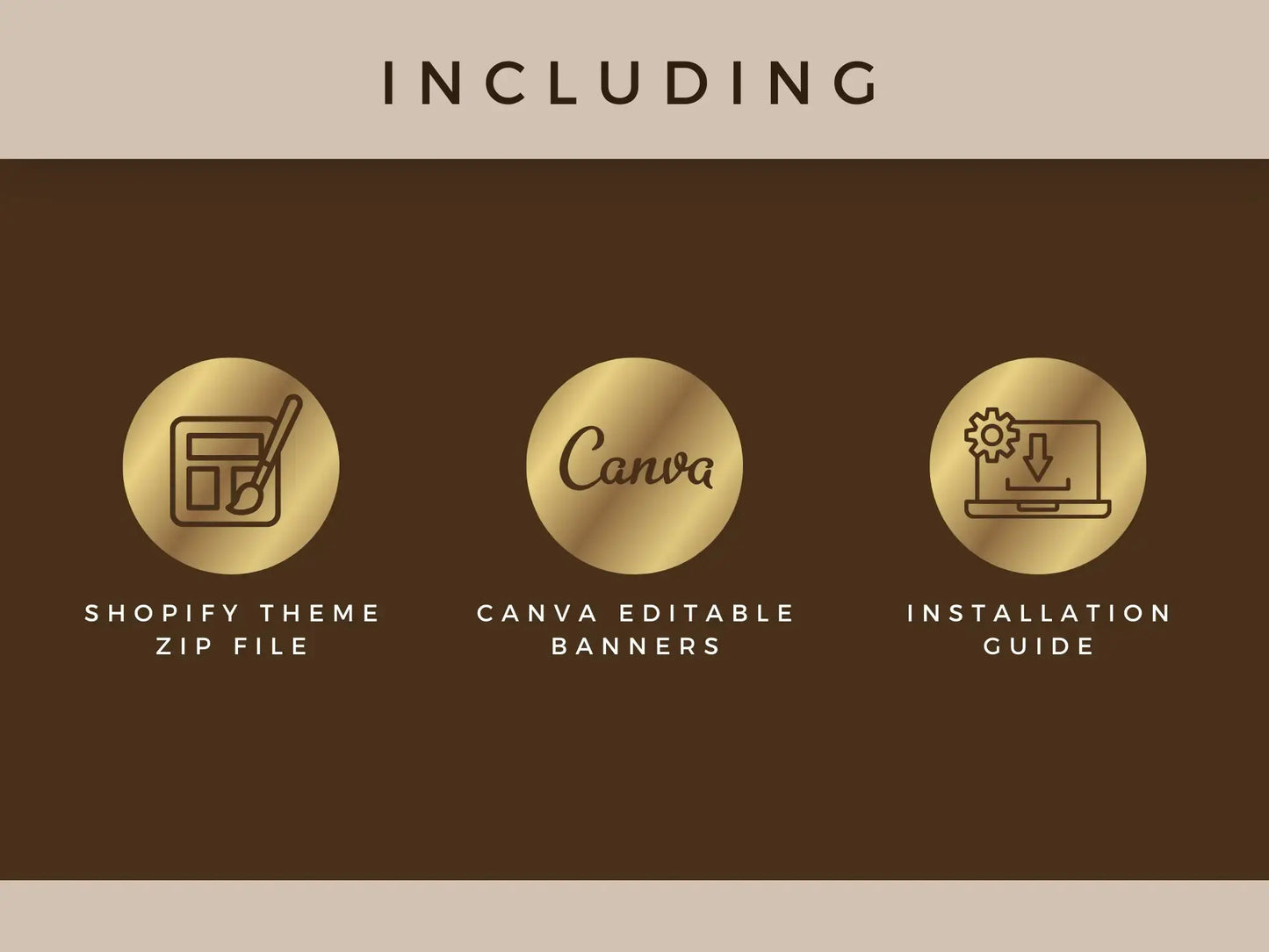 Luxury gold brown including