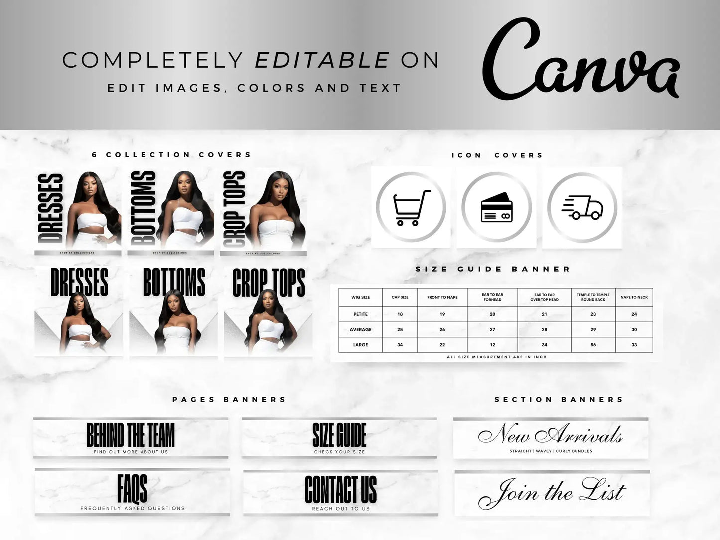 Luxury silver white editable on canva 2